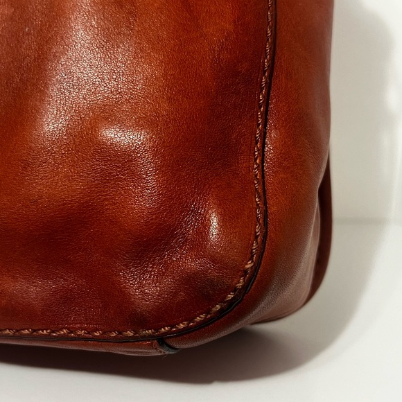 Coach Bleeker Legacy Tattersall Whiskey Brown Leather Handbag 11419 - Picture 8 of 13